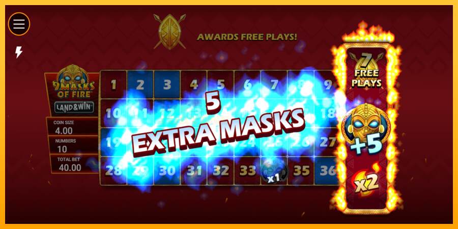 9 Masks of Fire Land & Win mesin permainan untuk uang, gambar 3