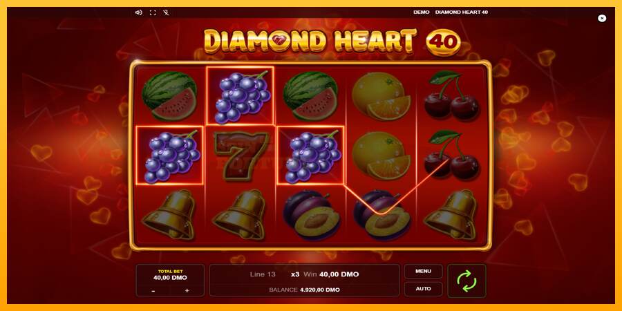 Diamond Heart 40 mesin permainan untuk uang, gambar 2