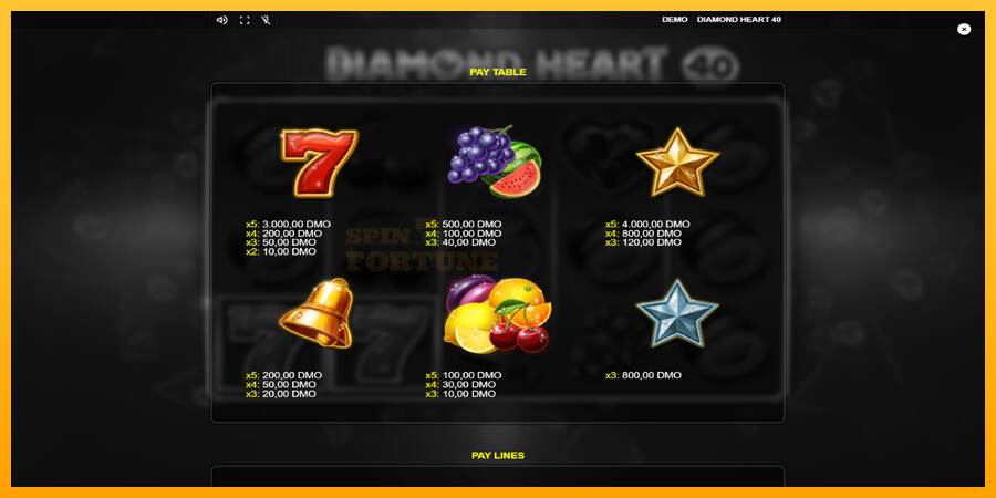 Diamond Heart 40 mesin permainan untuk uang, gambar 5