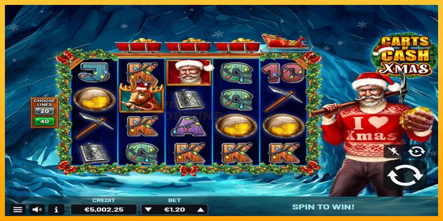 Carts of Cash Xmas mesin permainan untuk uang, gambar 2