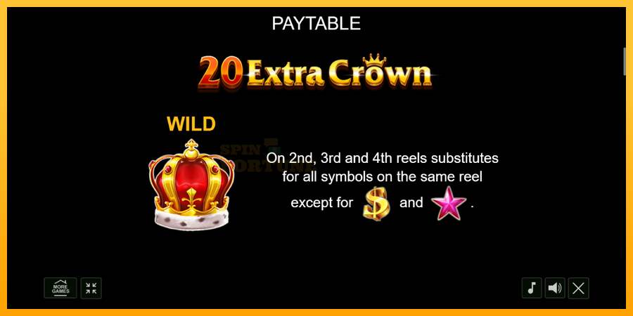 20 Extra Crown mesin permainan untuk uang, gambar 5