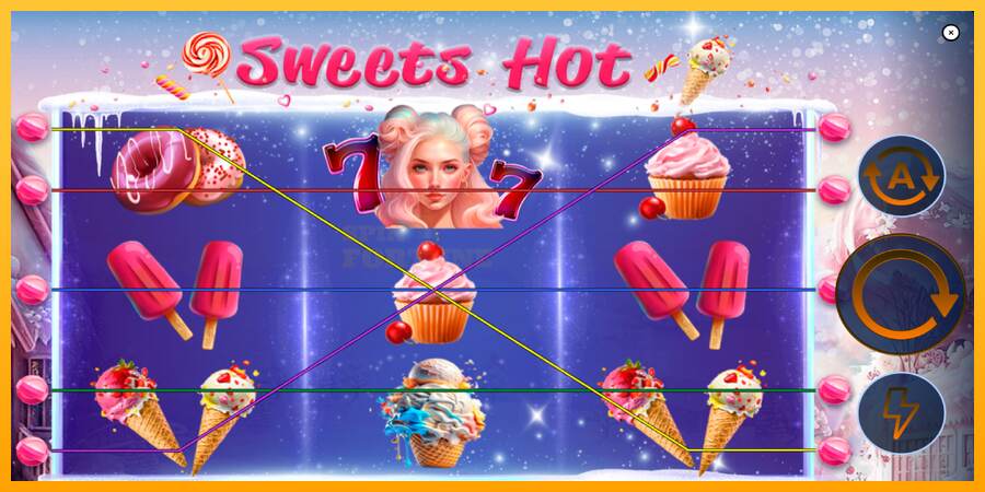 Sweets Hot mesin permainan untuk uang, gambar 2