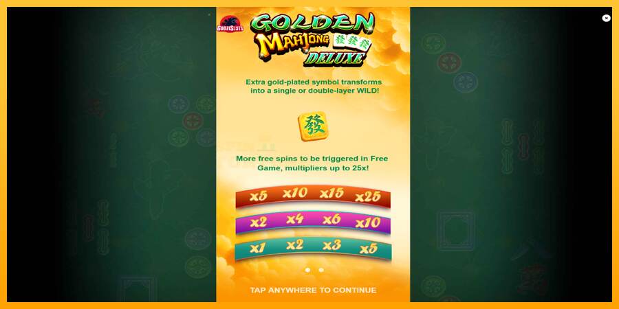 Golden Mahjong Deluxe mesin permainan untuk uang, gambar 1