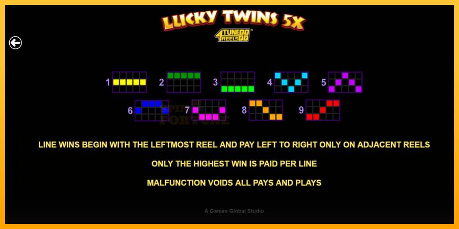 Lucky Twins 5X 4Tune Reels mesin permainan untuk uang, gambar 7