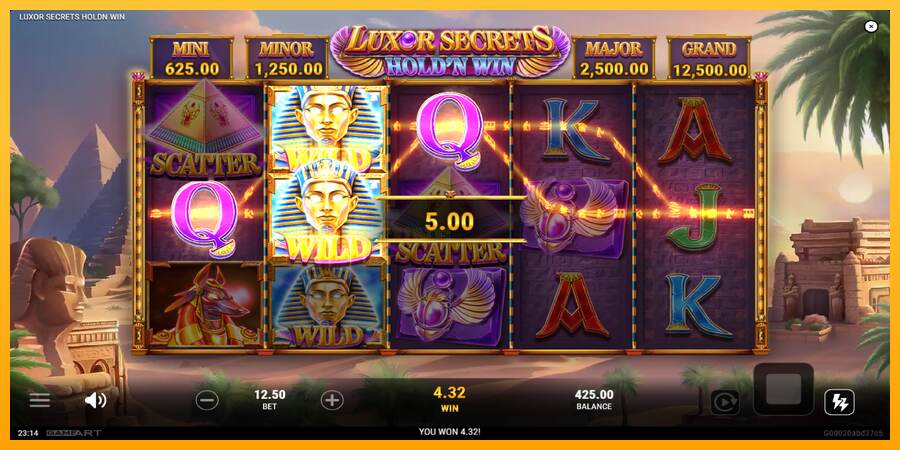 Luxor Secrets Holdn Win mesin permainan untuk uang, gambar 3