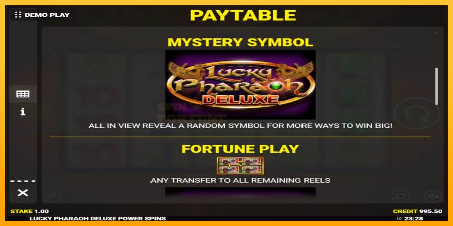 Lucky Pharaoh Deluxe Fortune Play mesin permainan untuk uang, gambar 5