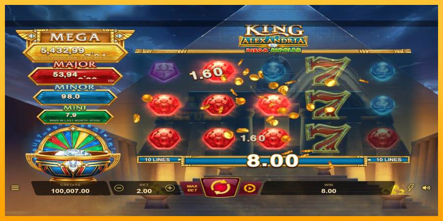 King of Alexandria Mega Moolah mesin permainan untuk uang, gambar 2