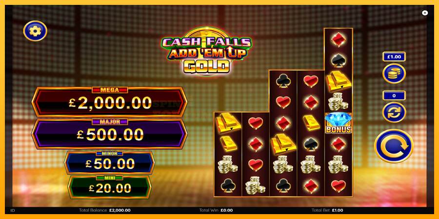 Cash Falls: Add Em Up Gold mesin permainan untuk uang, gambar 2