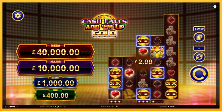 Cash Falls: Add Em Up Gold mesin permainan untuk uang, gambar 4