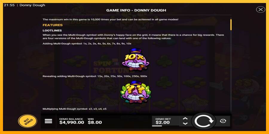 Donny Dough mesin permainan untuk uang, gambar 4