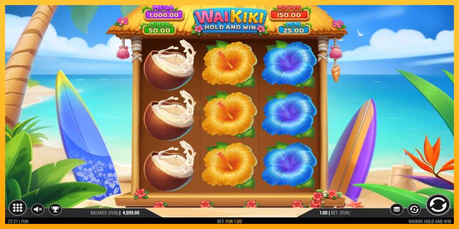 Waikiki Hold and Win mesin permainan untuk uang, gambar 2