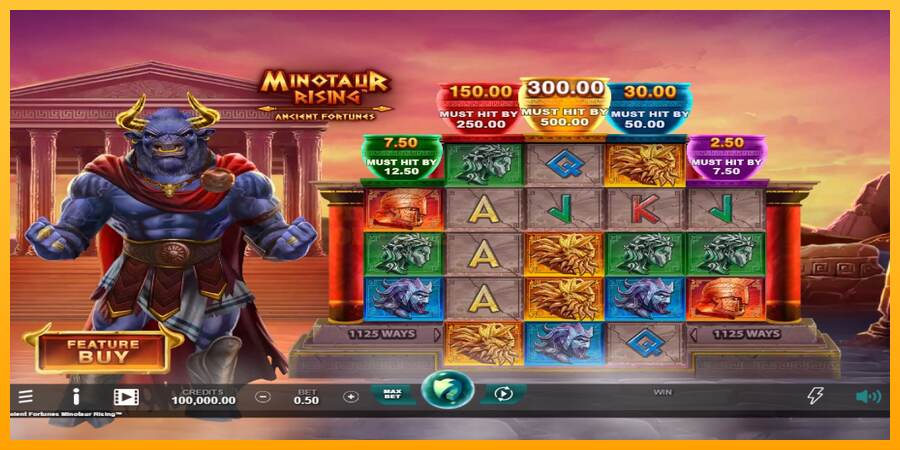 Ancient Fortunes Minotaur Rising mesin permainan untuk uang, gambar 1