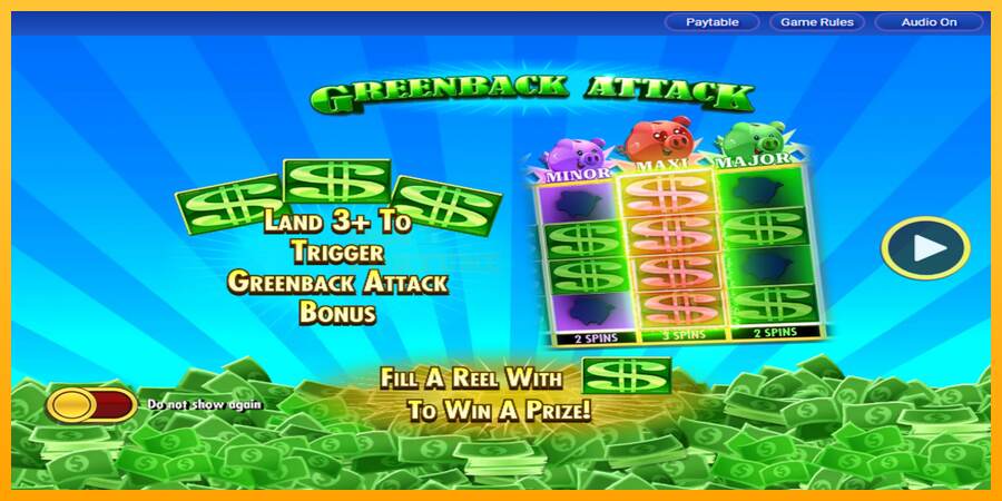 Greenback Attack mesin permainan untuk uang, gambar 4