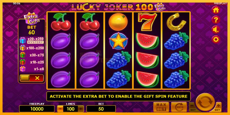 Lucky Joker 100 Extra Gifts mesin permainan untuk uang, gambar 2