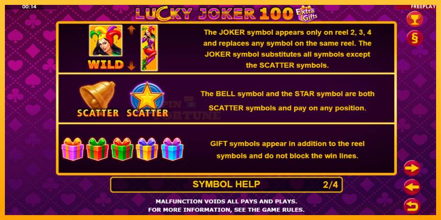 Lucky Joker 100 Extra Gifts mesin permainan untuk uang, gambar 7