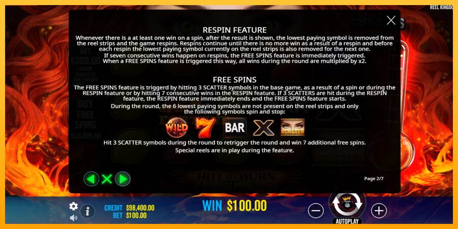 Hot to Burn - 7 Deadly Free Spins mesin permainan untuk uang, gambar 6