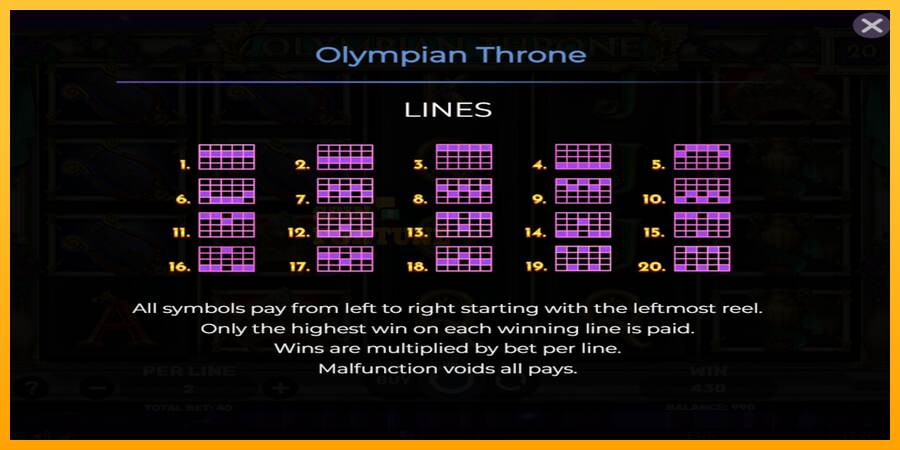 Olympian Throne mesin permainan untuk uang, gambar 4