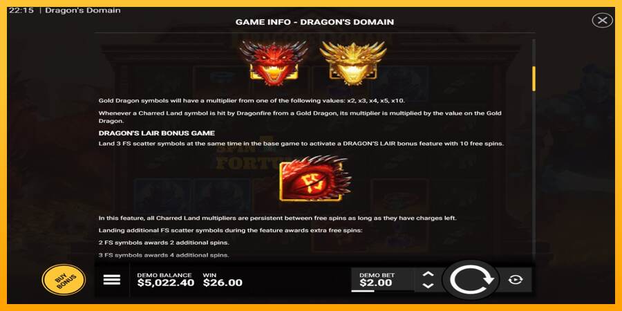 Dragons Domain mesin permainan untuk uang, gambar 4