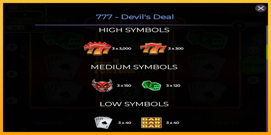 777 Devils Deal mesin permainan untuk uang, gambar 5