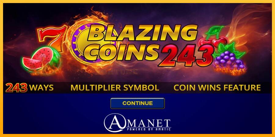 Blazing Coins 243 mesin permainan untuk uang, gambar 1