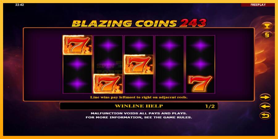 Blazing Coins 243 mesin permainan untuk uang, gambar 5