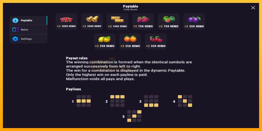 Fruity Classic mesin permainan untuk uang, gambar 4