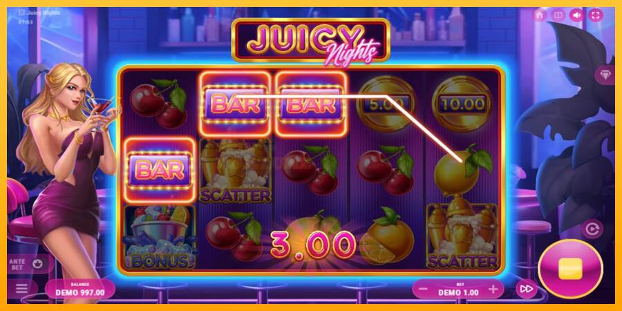 Juicy Nights mesin permainan untuk uang, gambar 3