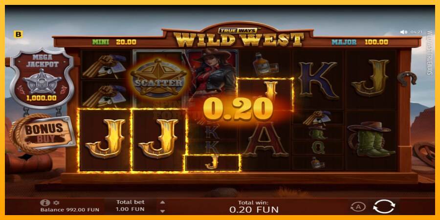 Wild West Trueways mesin permainan untuk uang, gambar 3