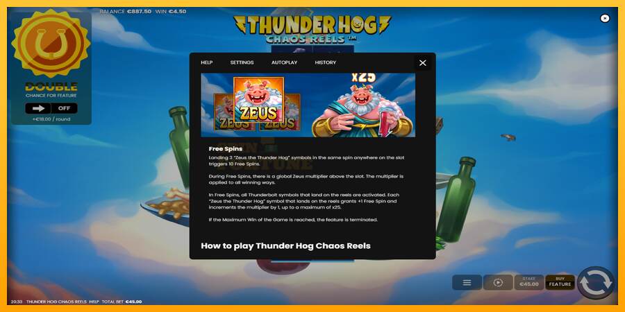 Thunder Hog Chaos Reels mesin permainan untuk uang, gambar 7