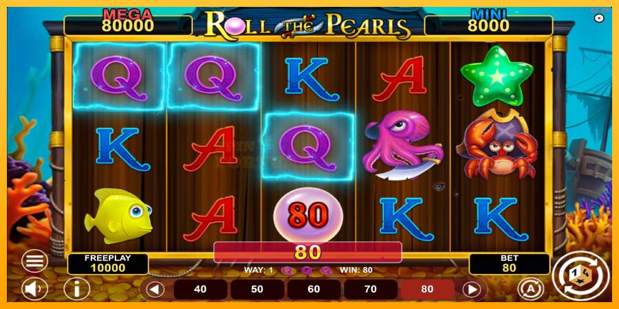 Roll The Pearls Hold & Win mesin permainan untuk uang, gambar 3