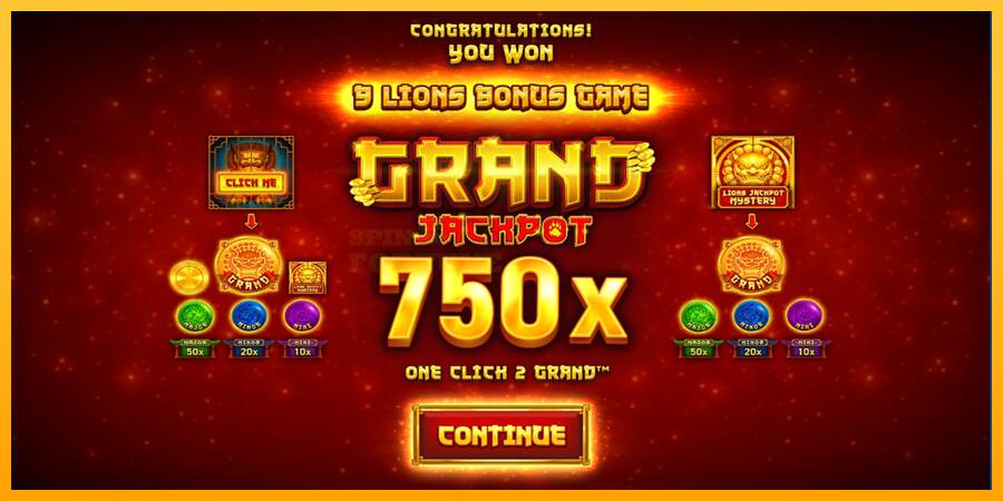 9 Lions: Hold The Jackpot mesin permainan untuk uang, gambar 2