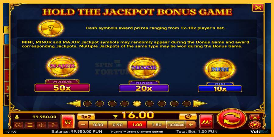 9 Coins Grand Diamond Edition Halloween Jackpots mesin permainan untuk uang, gambar 5