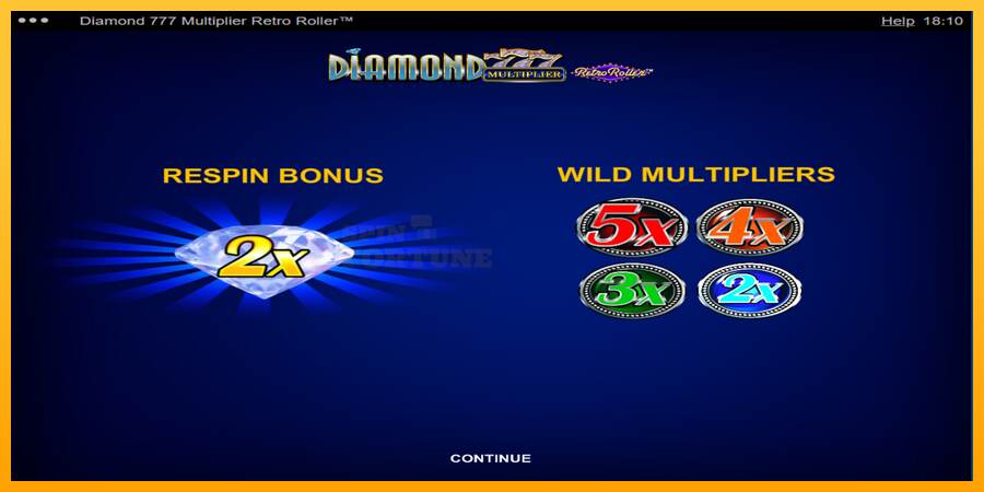 Diamond 777 Multiplier Retro Roller mesin permainan untuk uang, gambar 1