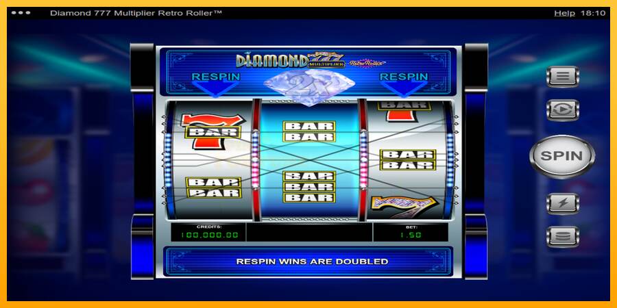 Diamond 777 Multiplier Retro Roller mesin permainan untuk uang, gambar 2