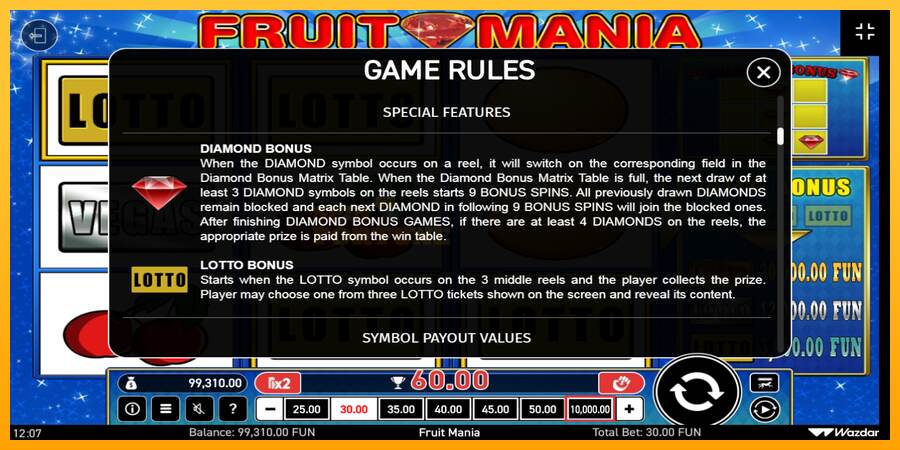 Fruit Mania mesin permainan untuk uang, gambar 7