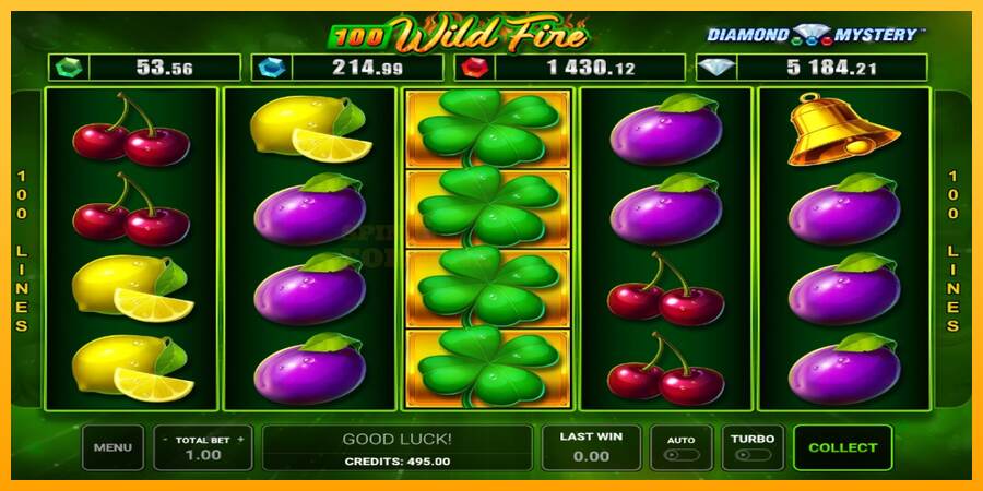 Diamond Mystery 100 Wild Fire mesin permainan untuk uang, gambar 3