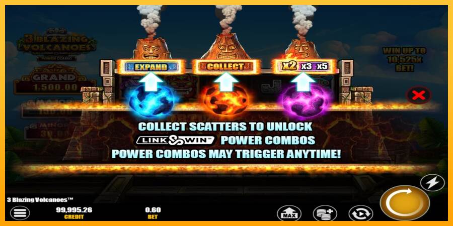 3 Blazing Volcanoes Power Combo mesin permainan untuk uang, gambar 4