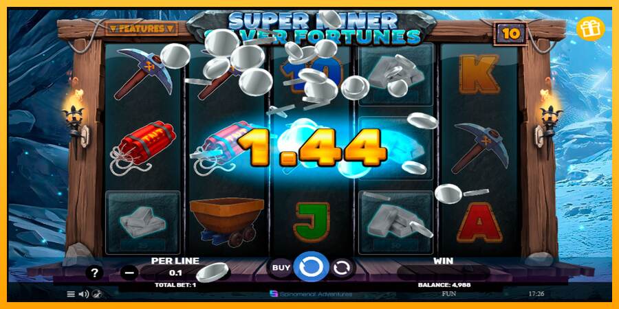 Super Miner Silver Fortunes mesin permainan untuk uang, gambar 2