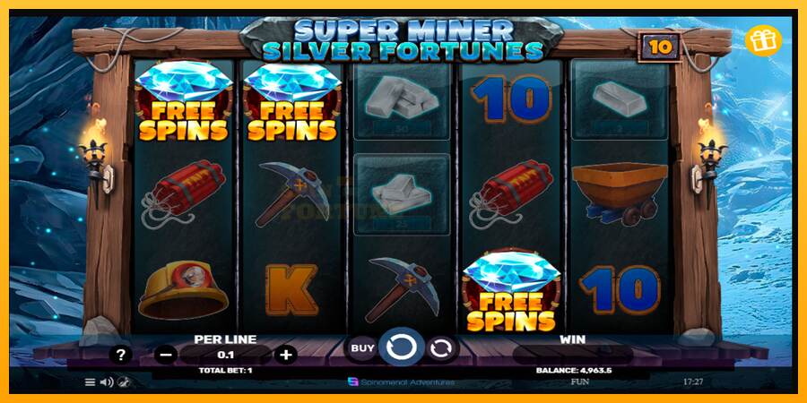 Super Miner Silver Fortunes mesin permainan untuk uang, gambar 4