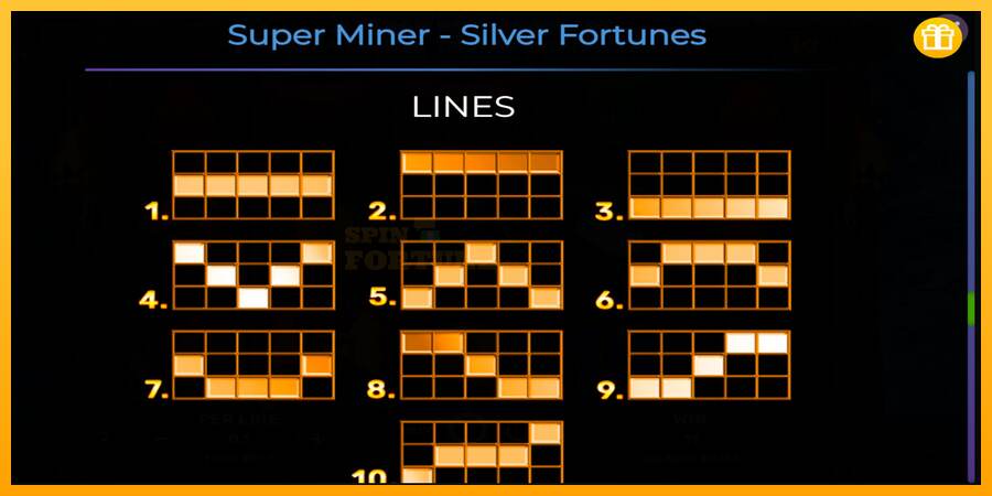 Super Miner Silver Fortunes mesin permainan untuk uang, gambar 7