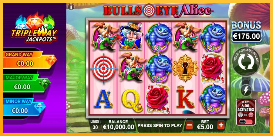 Bulls Eye Alice mesin permainan untuk uang, gambar 2