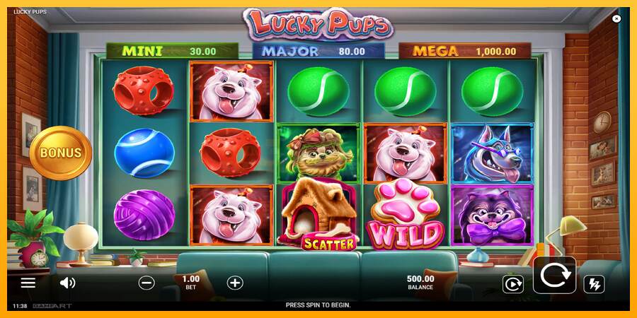 Lucky Pups mesin permainan untuk uang, gambar 2