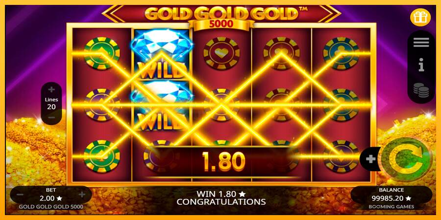 Gold Gold Gold 5000 mesin permainan untuk uang, gambar 4