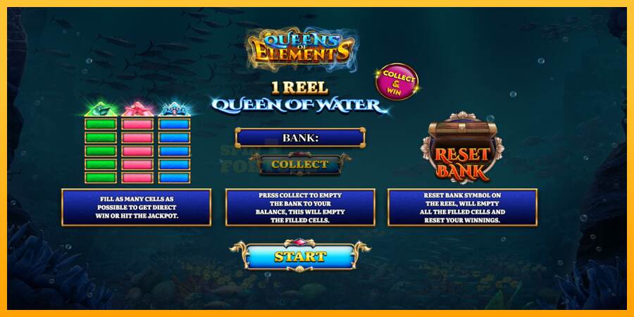 1 Reel Queen of Water mesin permainan untuk uang, gambar 1