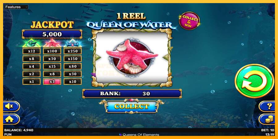 1 Reel Queen of Water mesin permainan untuk uang, gambar 3