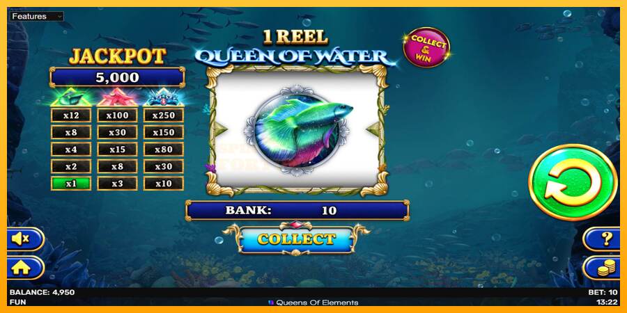 1 Reel Queen of Water mesin permainan untuk uang, gambar 4