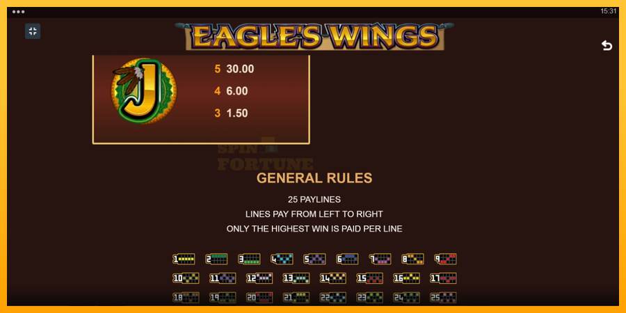 Eagles Wings mesin permainan untuk uang, gambar 7