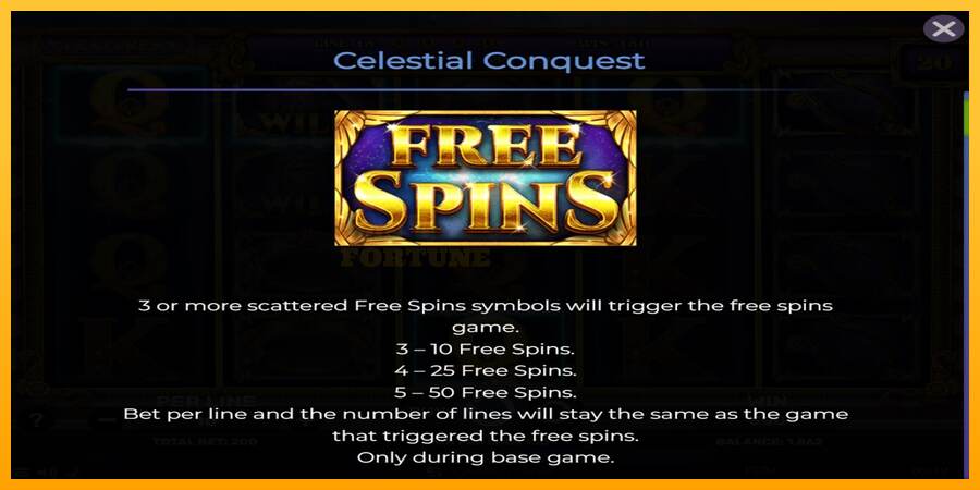 Celestial Conquest mesin permainan untuk uang, gambar 4