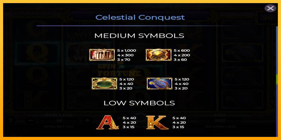 Celestial Conquest mesin permainan untuk uang, gambar 6