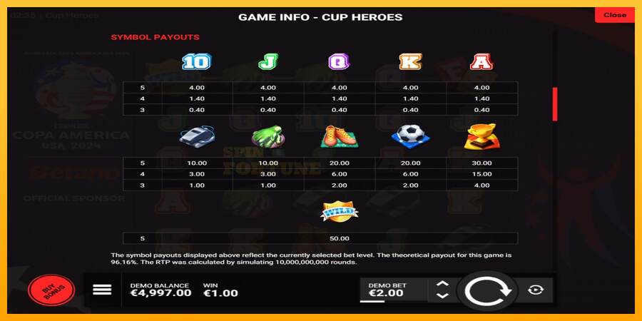 Cup Heroes mesin permainan untuk uang, gambar 5